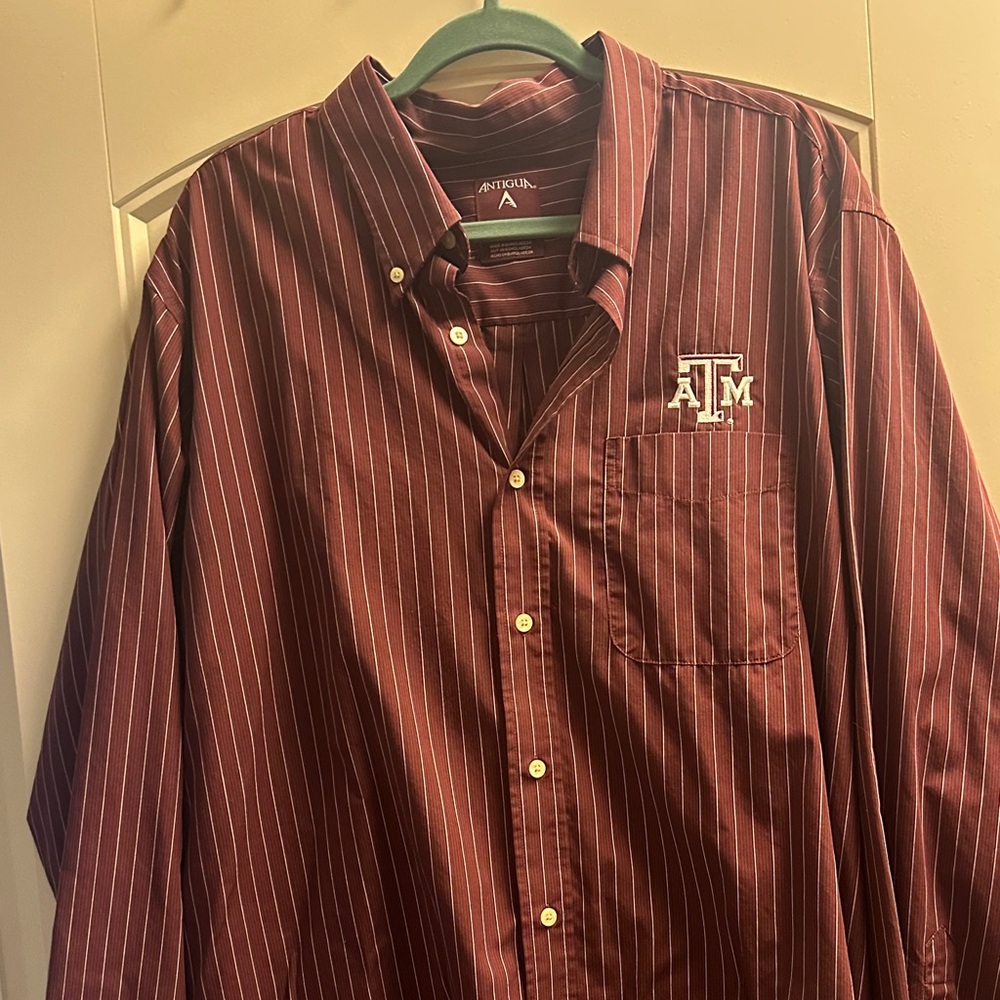 Men’s Texas A&M long sleeve button down